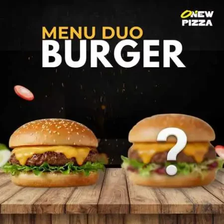 Burger Menu Duo sur le site de restaurant O New Pizza