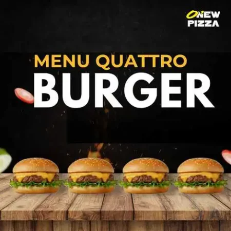 Burger Menu Quattro sur le site de restaurant O New Pizza