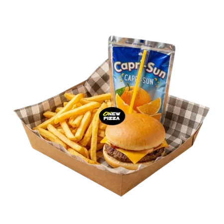 Cheese Burger + frites + Capri Sun - O New Pizza